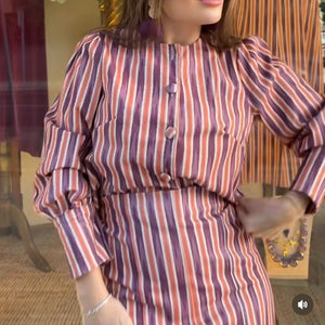 CONJUNTO DE FALDA RAYAS