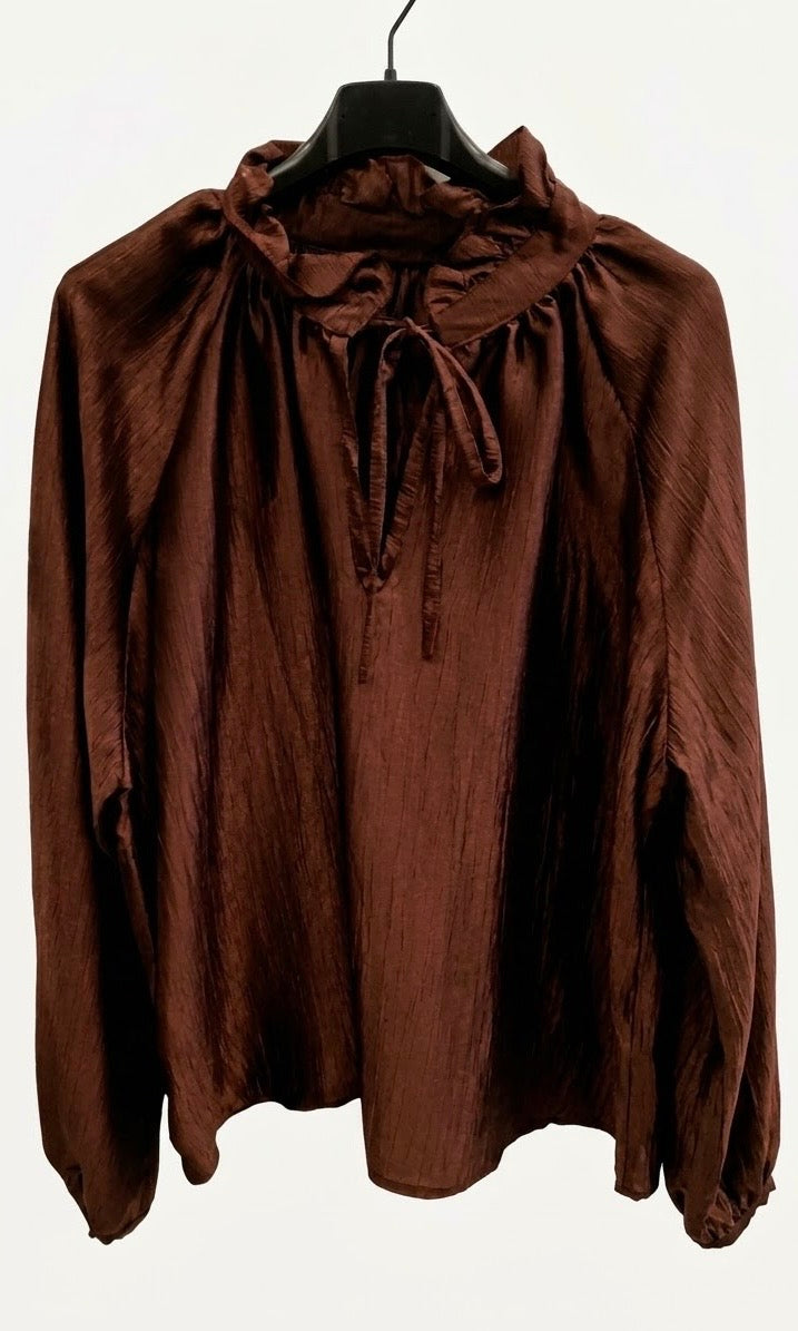 BLUSA SION MARRON