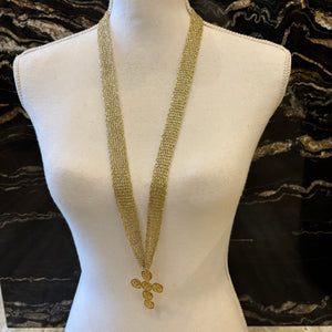 COLLAR MALLA Y CRUZ