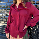 CAMISA LISA BURDEOS