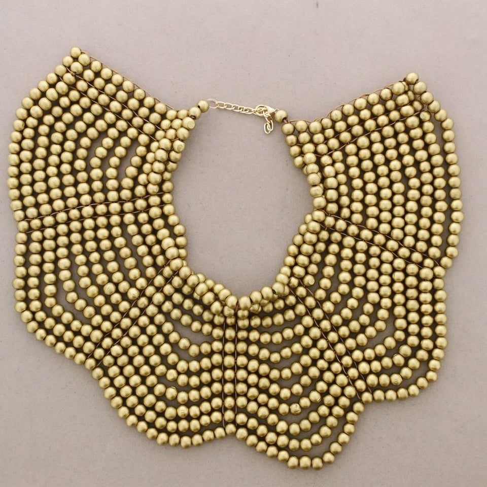 MAXI COLLAR BABERO DORADO