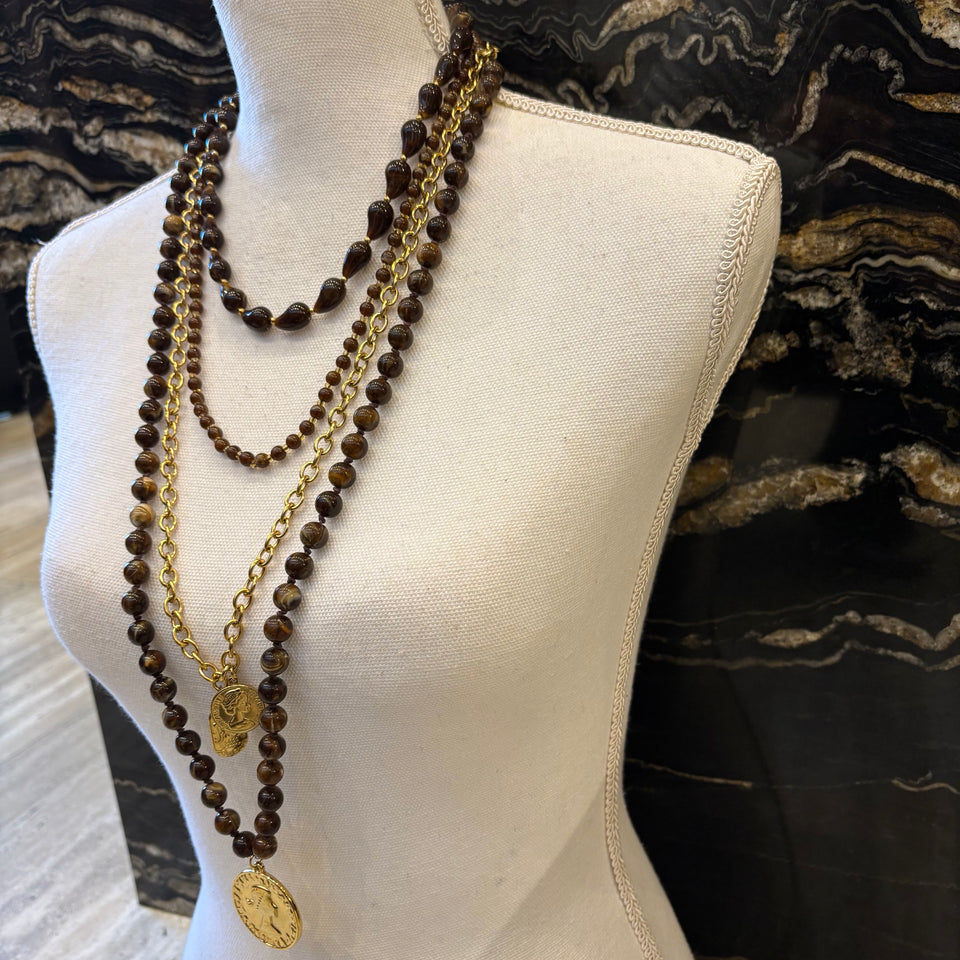 COLLAR MULTI COLLAR MARRON