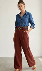 PANTALON DE PANA TEJA