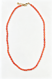 COLLAR CUENTAS OVALADAS MINI NARANJA