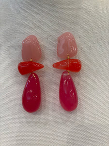 PENDIENTE FLAMENCA ROSA