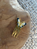 PEINECILLO MARIPOSA ESMALTADA BLANCA
