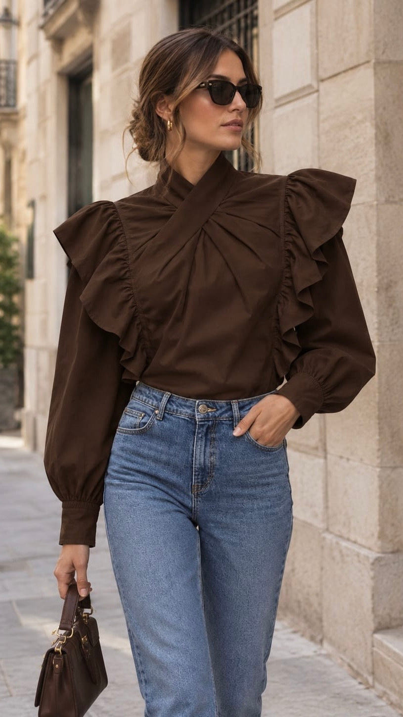 BLUSA BARI MARRON