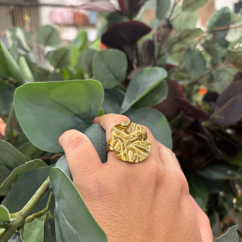 ANILLO CÍRCULO ABOLLADO