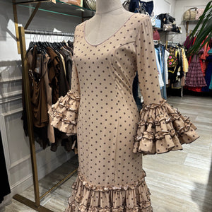 TRAJE FLAMENCA LUNARES BEIGE