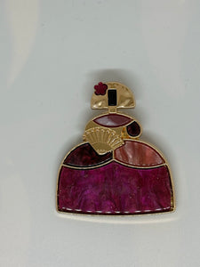 BROCHE MENINA ROSA