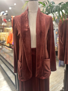 BLAZER DE TERCIOPELO TERRACOTTA