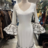 TRAJE FLAMENCA LISO BLANCO