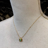 CADENA CON COLGANTE ESMALTADO VERDE AGUA