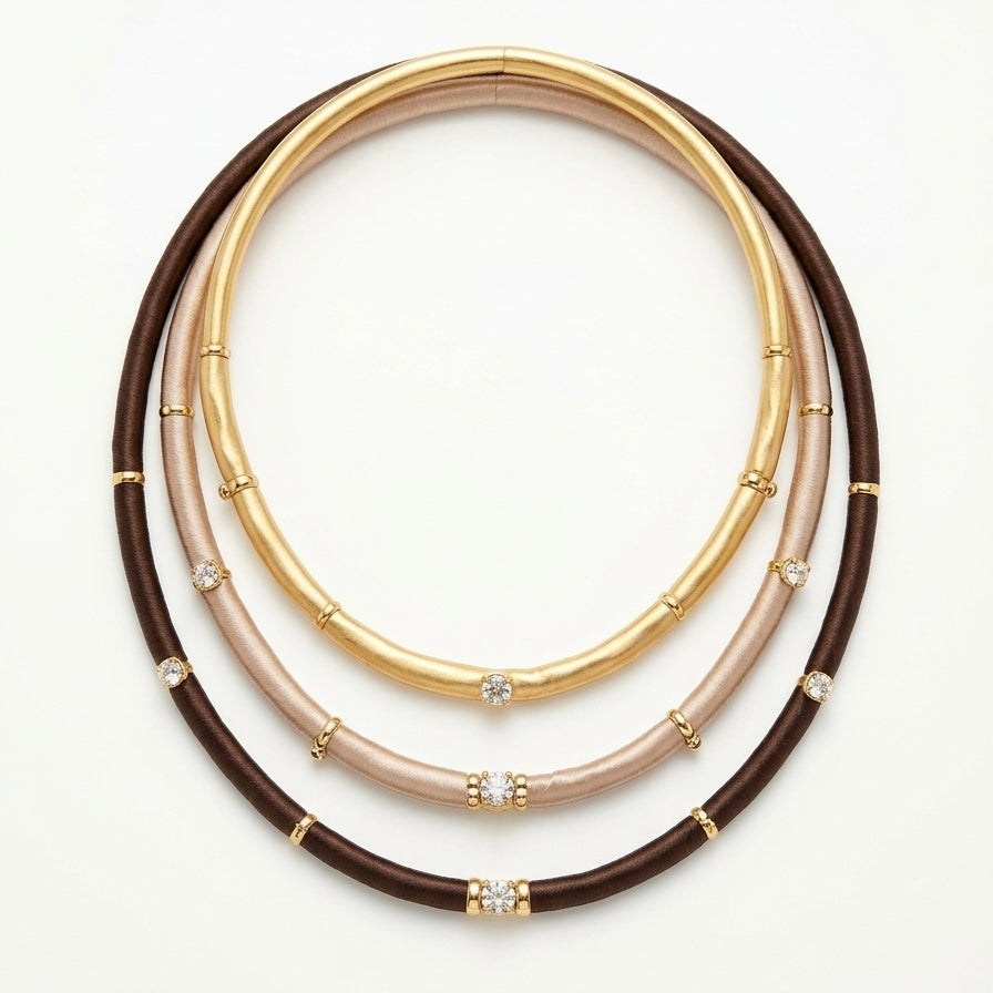 COLLAR CUERDAS TELA