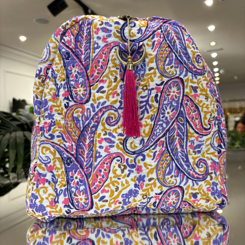 BOLSA ESTAMPADA CACHEMIRE MALVA