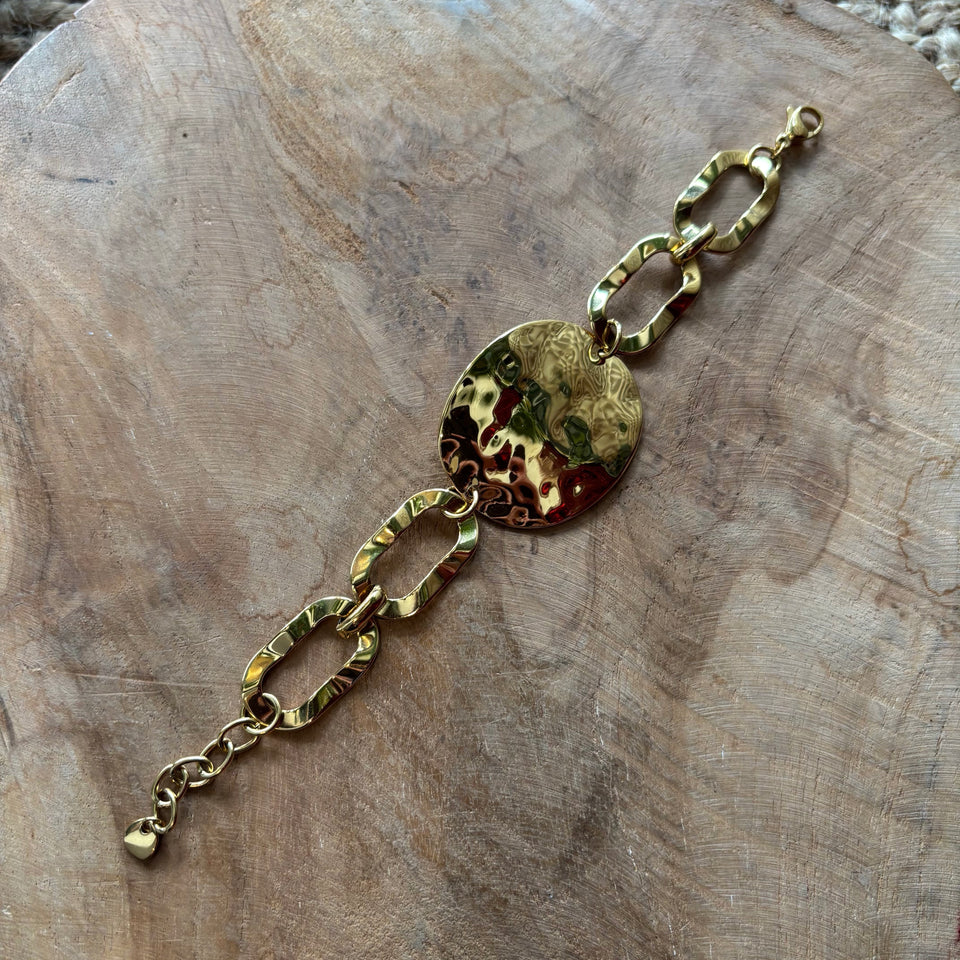 PULSERA CIRCULO MACHACADO