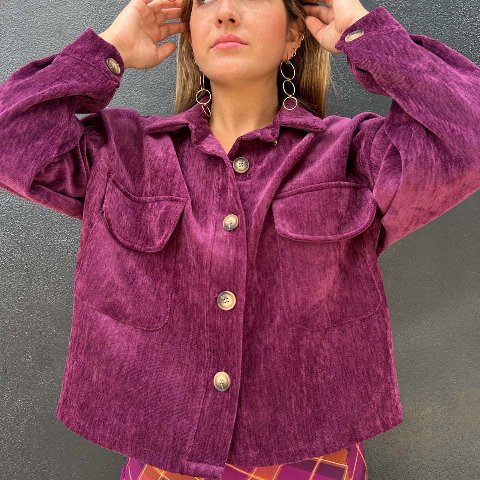 CHAQUETA CHENILLA DOS BOLSILLOS