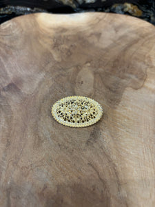 BROCHE OVALADO BROCADO