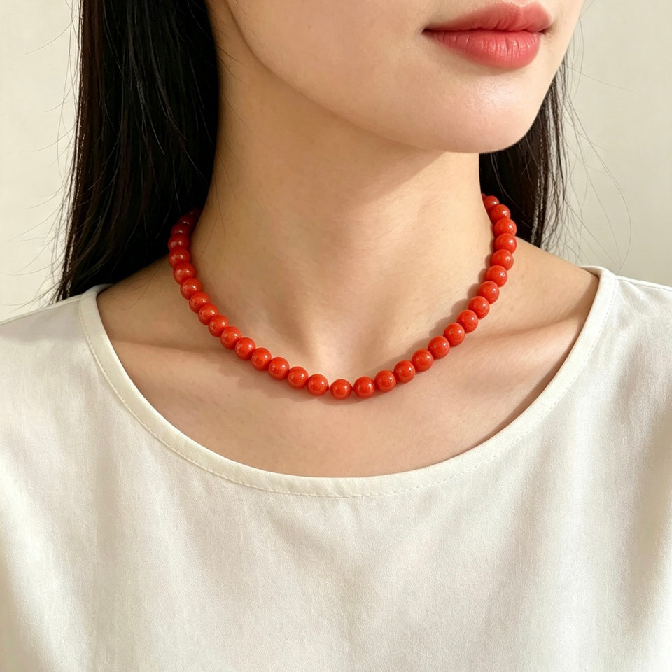 COLLAR BOLA MEDIANA NARANJA