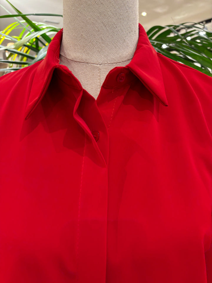 CAMISA DE SATÉN ROJA