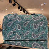 BOLSA ESTAMPADA FONDO VERDE AGUA