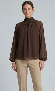 BLUSA PARIS MARRON CHOCOLATE