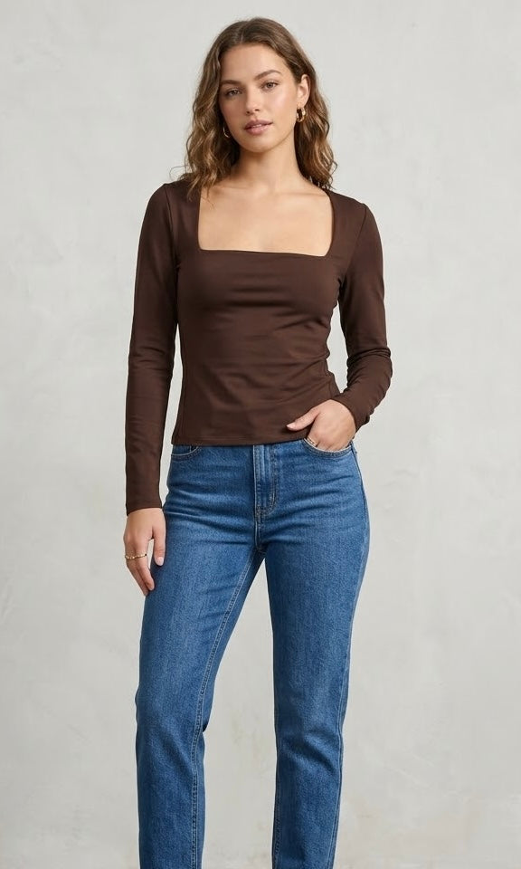 TOP TOLEDO MARRON
