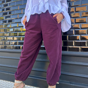 PANTALON BOMBACHO MICROPANA BURDEOS