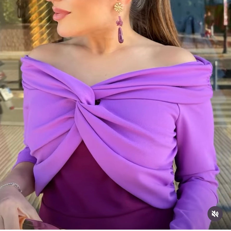 VESTIDO BICOLOR MALVA BUGANVILLA