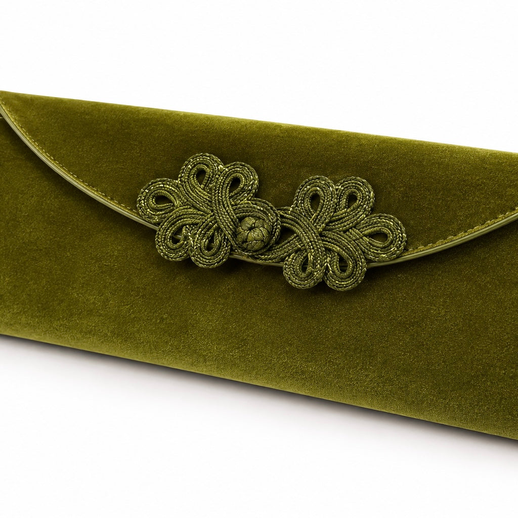 CARTERA TERCIOPELO VERDE OLIVA
