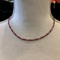 COLLAR CUENTAS MALVA Y DORADO