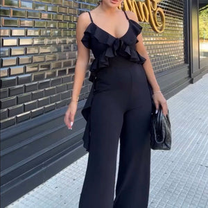MONO CON VOLANTES ATADO A LA ESPALDA NEGRO