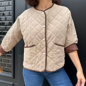 CHAQUETA DE PANA BEIGE