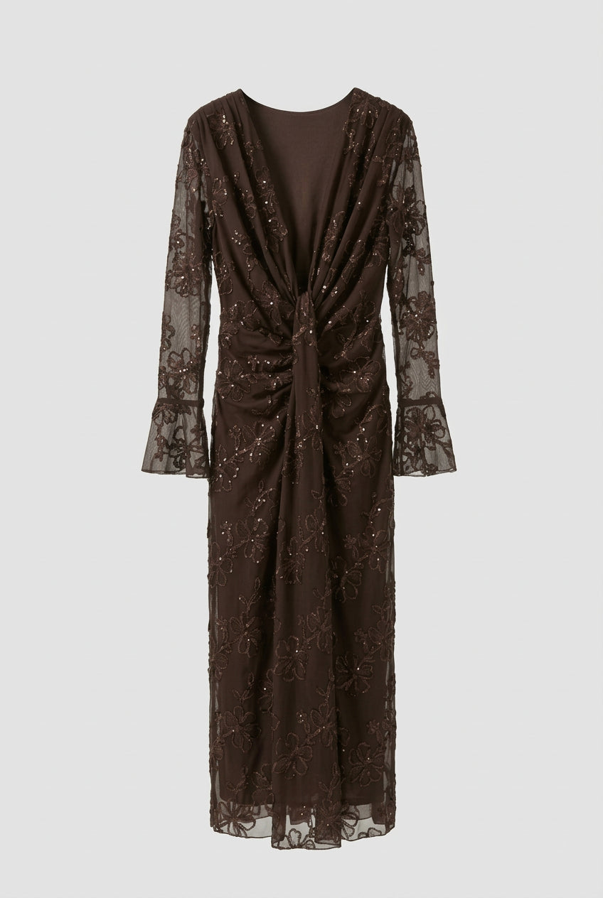 VESTIDO COIRA MARRON