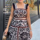 CONJUNTO ESTAMPADO FLORAL VINTAGE