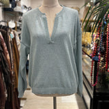 JERSEY VERDE AGUA CUELLO V PUNTO FINO