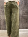 PANTALON DE PANA VERDE CAZA