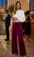 PANTALON TERCIOPELO FUCSIA