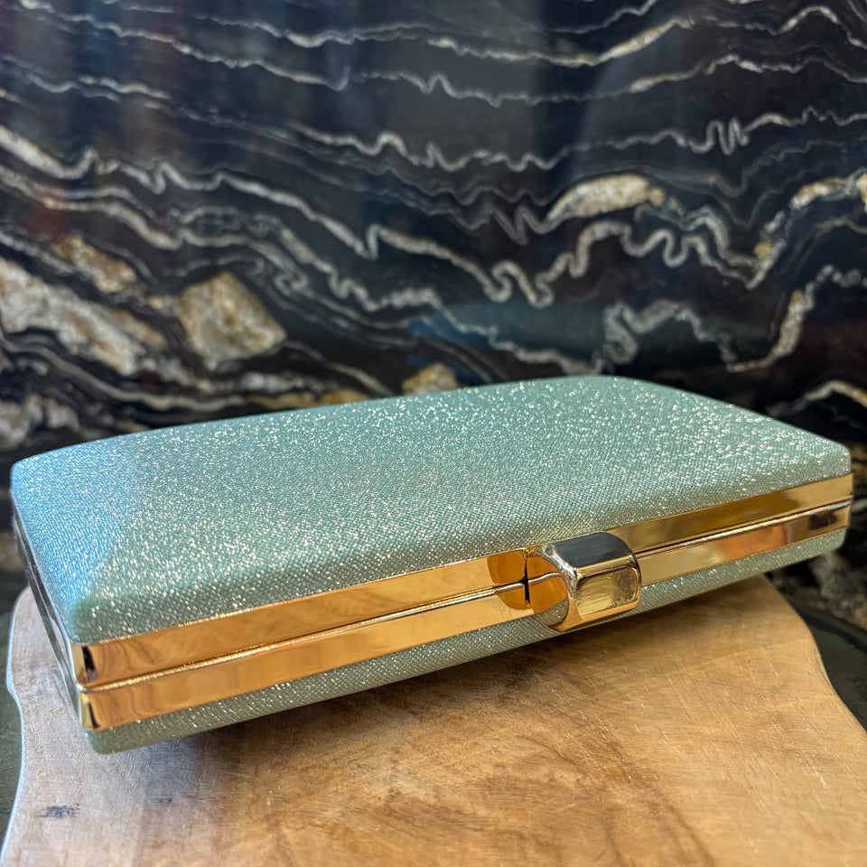 CLUTCH DE FIESTA VERDE BRILLOS