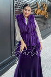 CHALECO PIEL PURPURA