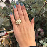 ANILLO RAYADO CREMA