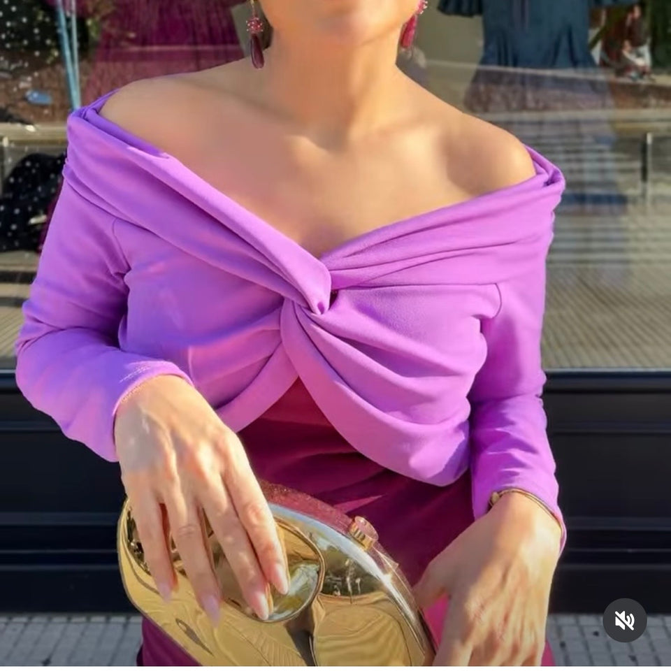 VESTIDO BICOLOR MALVA BUGANVILLA
