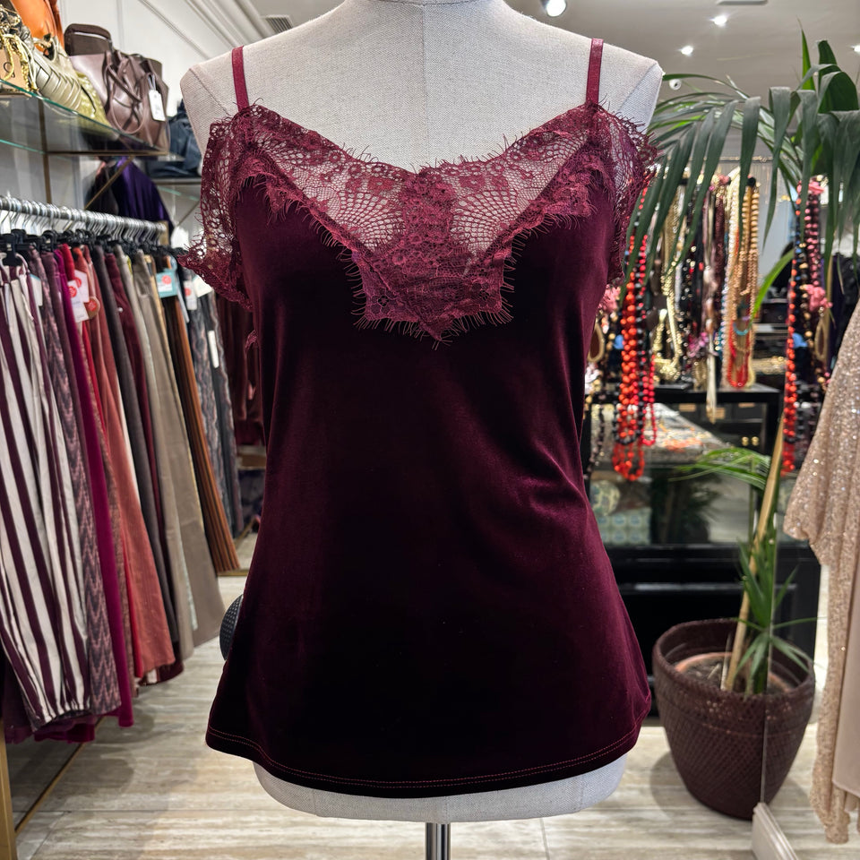 LENCERO TERCIOPELO BURDEOS