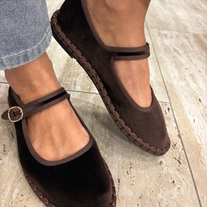 BAILARINA DE TERCIOPELO MARRON