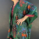 KIMONO CON DETALLES EN TERCIOPELO VERDE