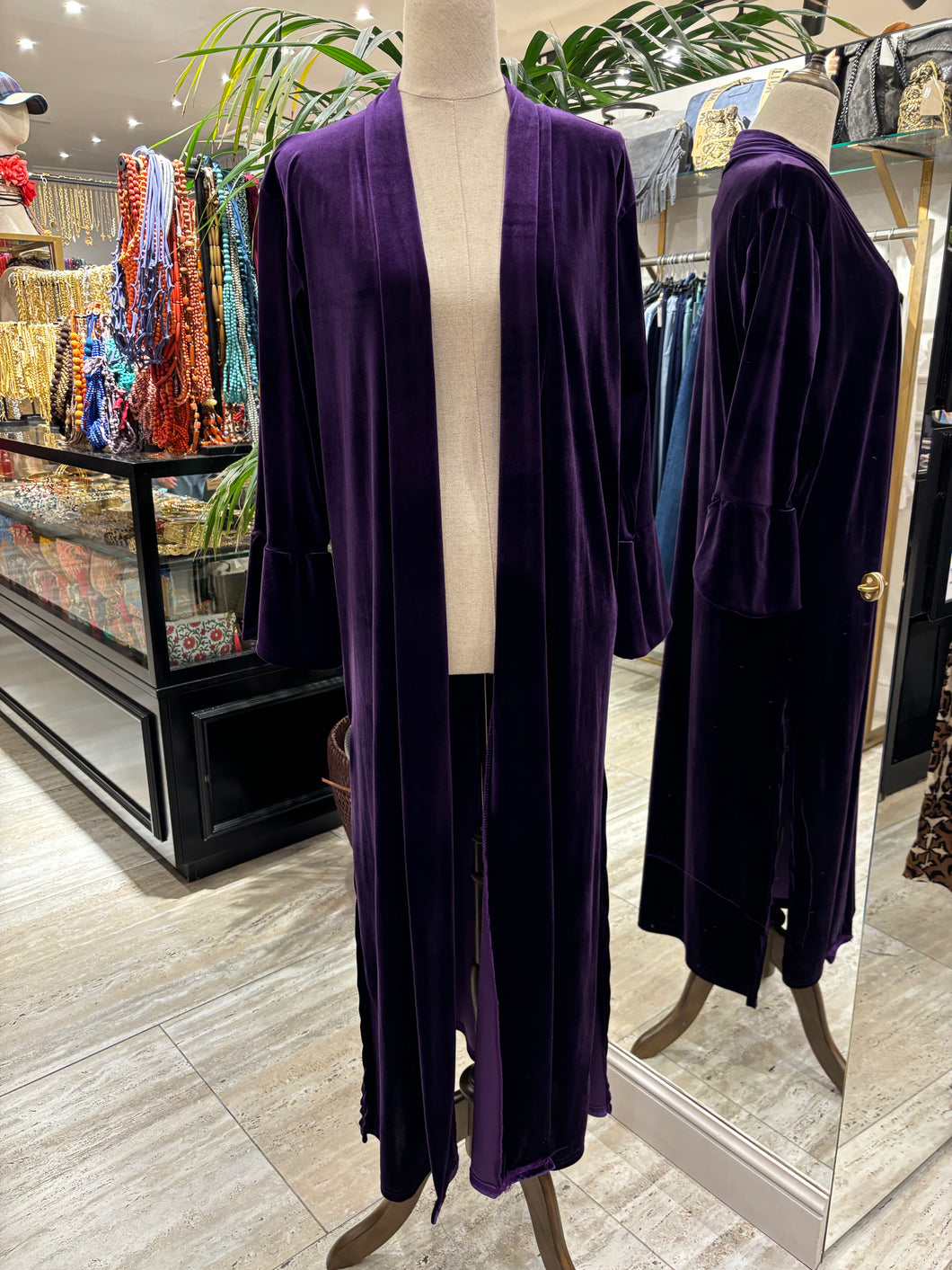 KIMONO DE TERCIOPELO MORADO