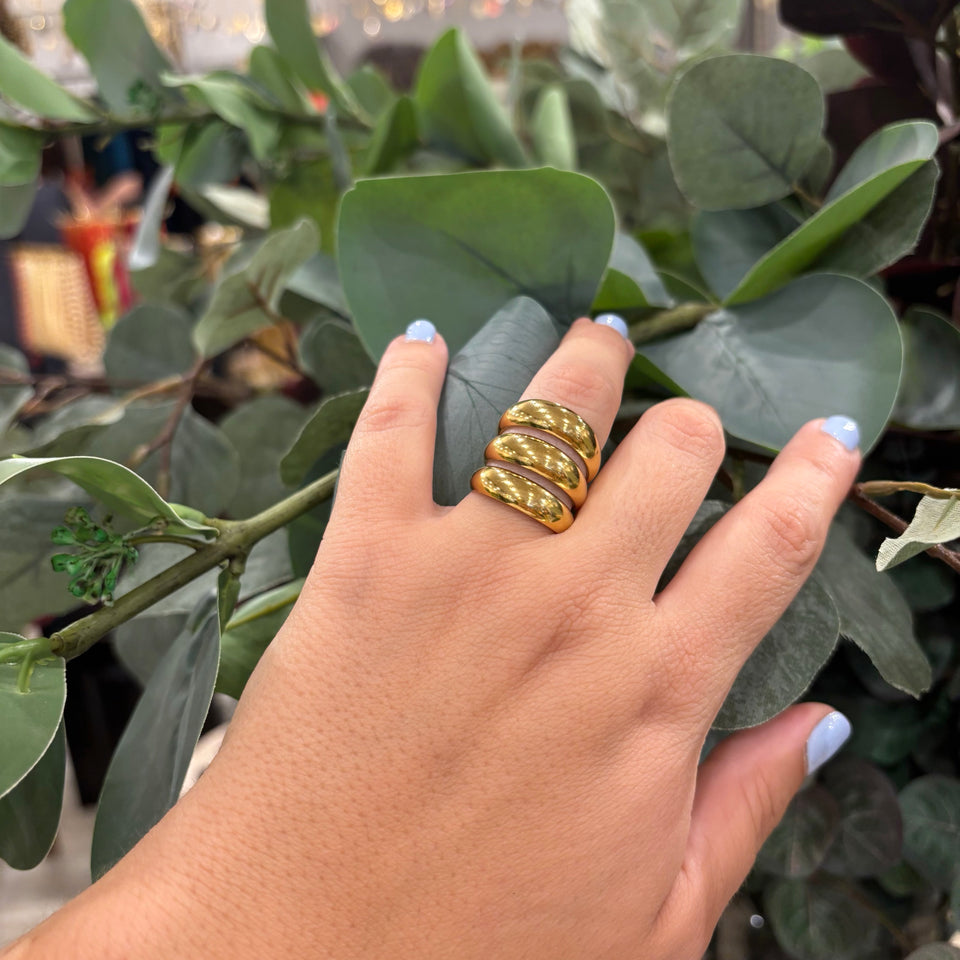 ANILLO TRIPLE DORADO