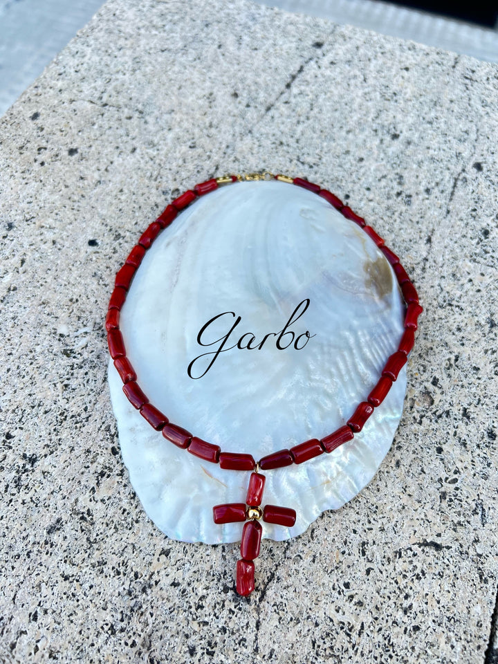 COLLAR CRUZ DE CORAL