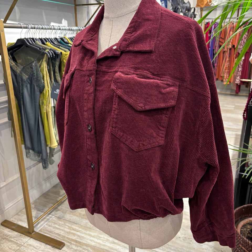 CHAQUETA DE PANA BURDEOS