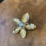 BROCHE FLOR Y PERLA